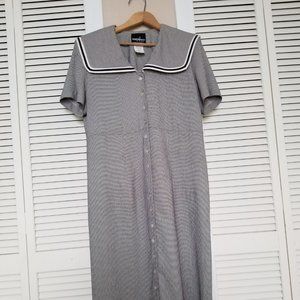 Positive Attitude Navy/White Dress Size 12P